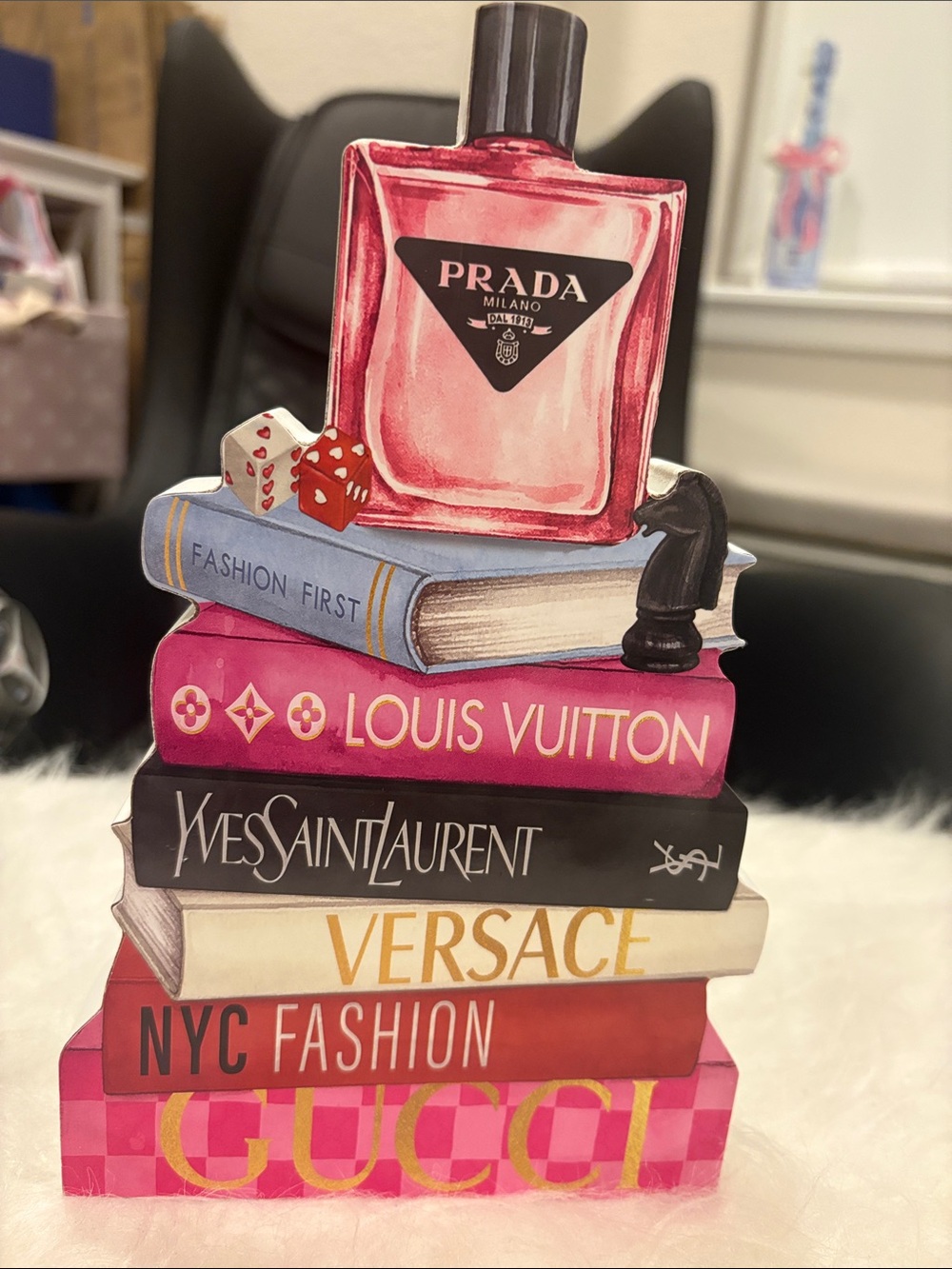 New Designer Prada, LV, YSL, Versace, Gucci Luxury Home Fashion Decor Wood